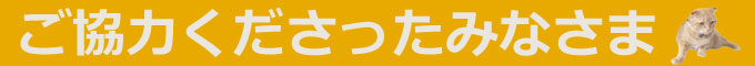 ご協力くださったみなさま